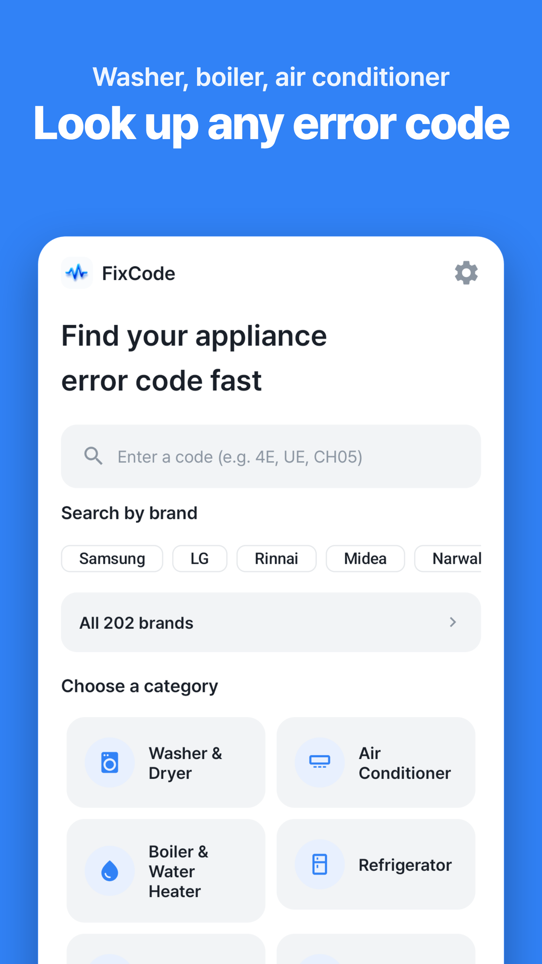 Error code result — cause and urgency