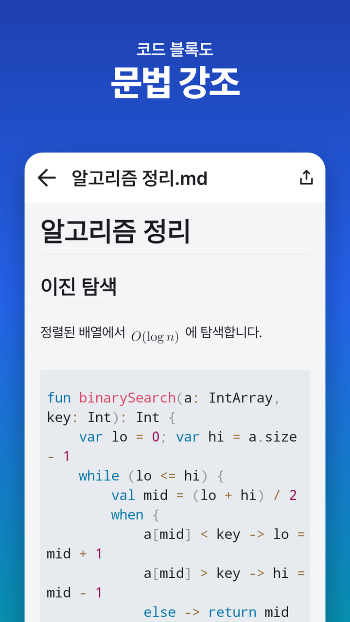 코드 하이라이트