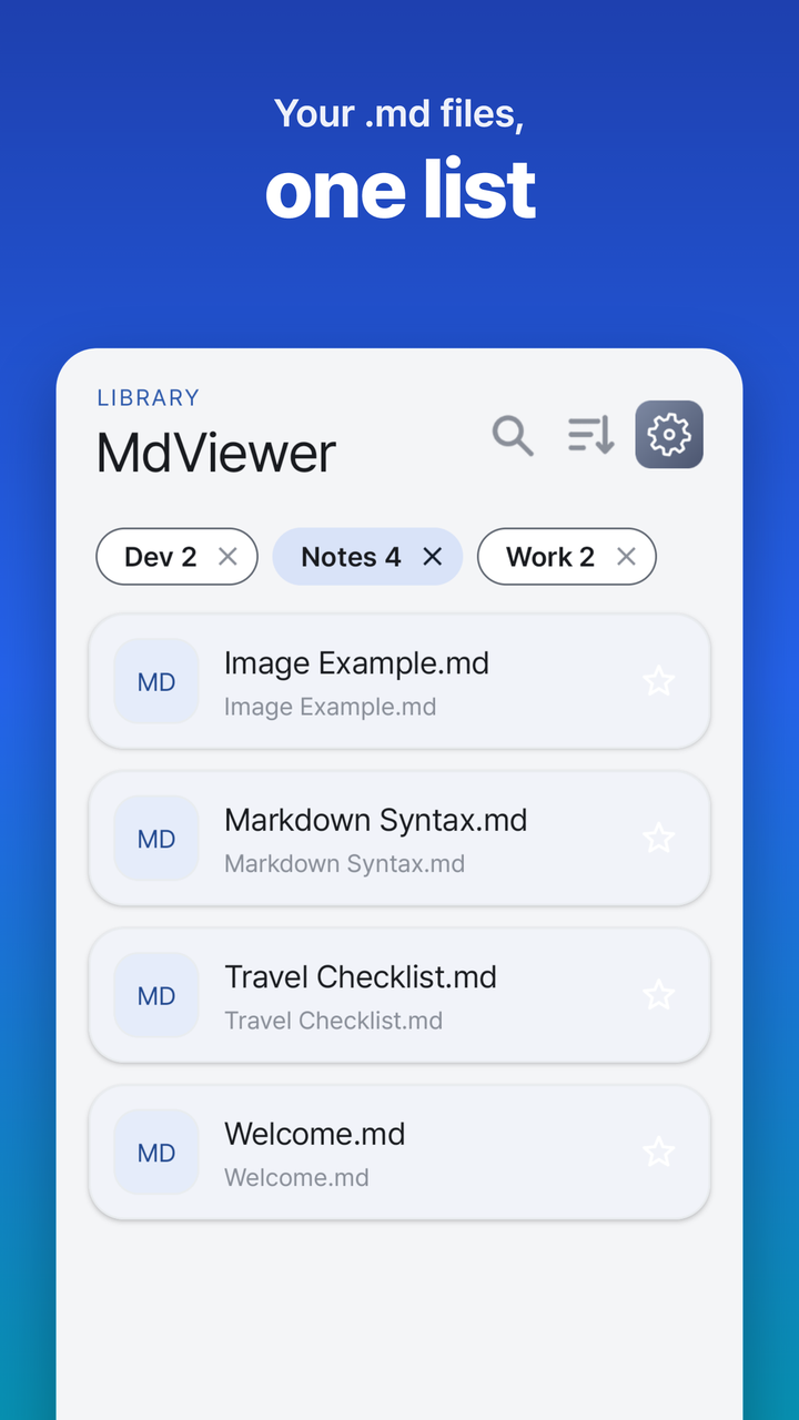 Folder document list
