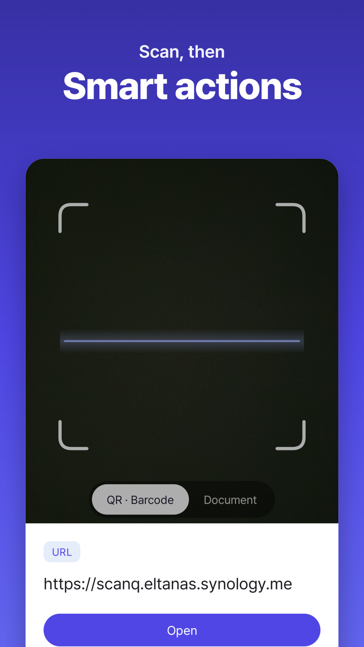 QR smart actions